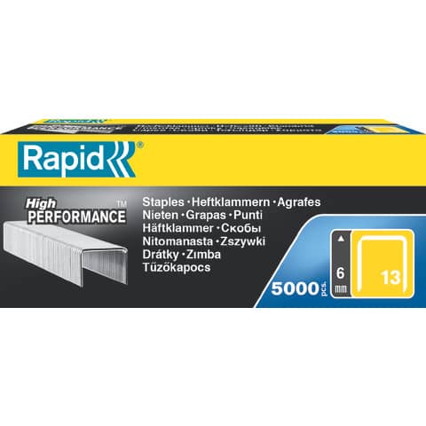 Rapid-Heftklammern 13/6mm, verzinkt, 5000 Stück