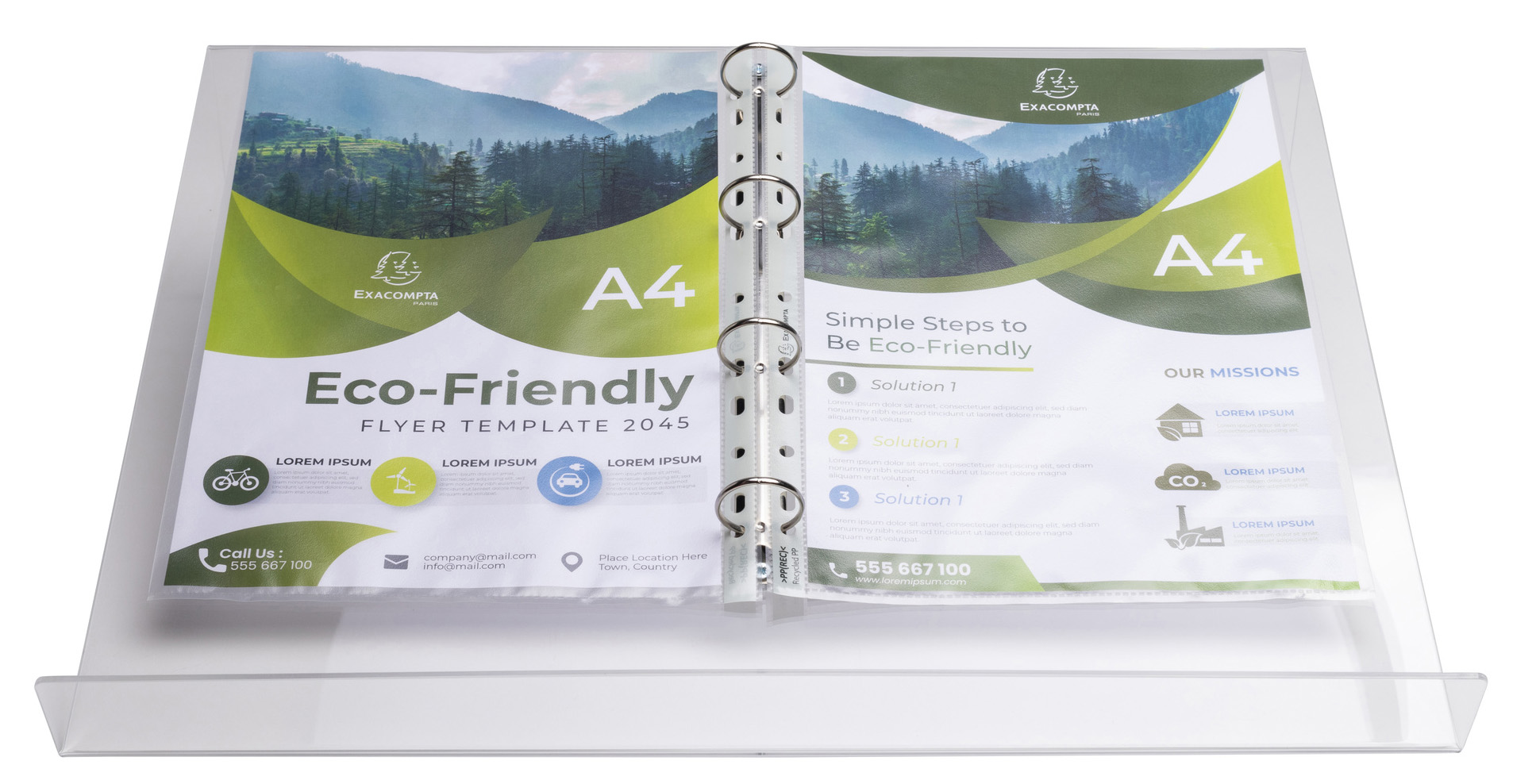 EXACOMPTA Dokumentenhalter, aus Acryl, DIN A3, transparent