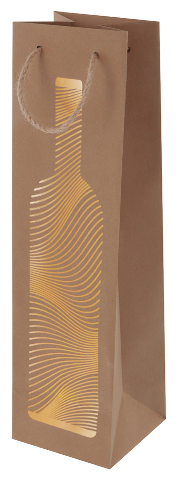 SUSY CARD Flaschentüte 'Golden bottle', für 1 Flasche