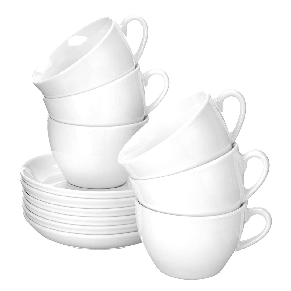 Esmeyer Cappuccino-Tassen 'Bistro', 6er Set, weiß