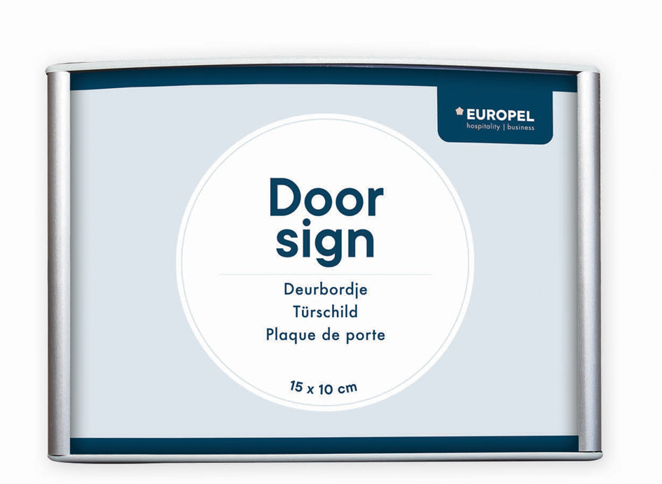 EUROPEL Türschild, 210 x 150 mm, silber