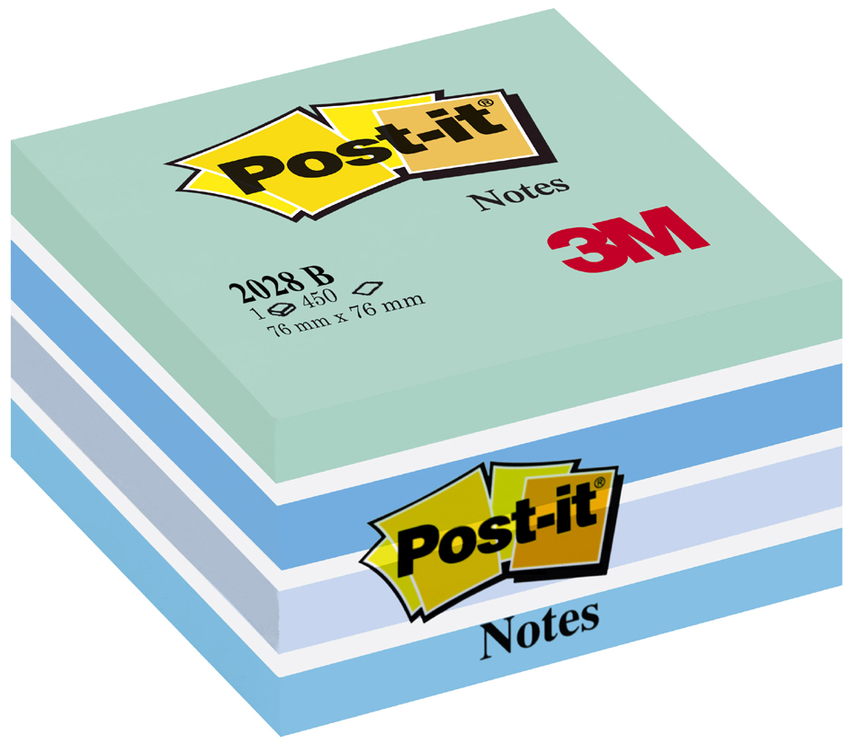 Post-it Haftnotiz-Würfel, 76 x 76 mm, 450 Blatt, Ultrafarbe