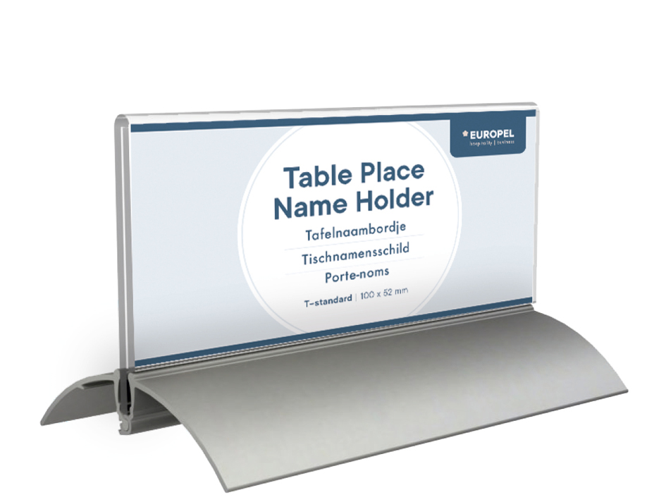 EUROPEL Tisch-Namenschild, 52 x 100 mm, Aluminiumsockel EUROPEL Tisch-Namenschild, 52 x 100 mm, Aluminiumsockel
