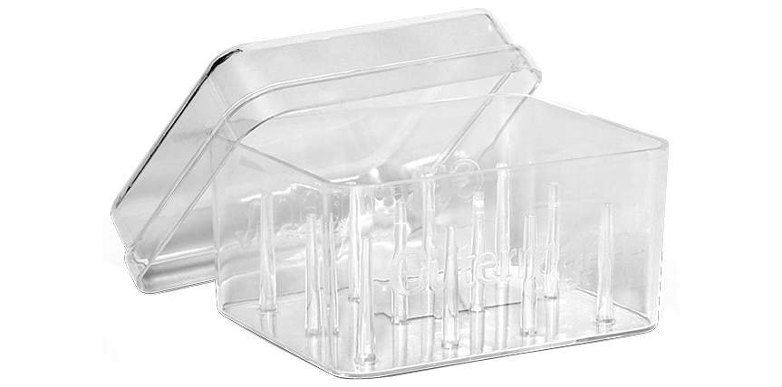 Gütermann Nähfaden-Box, für 27 Spulen, transparent