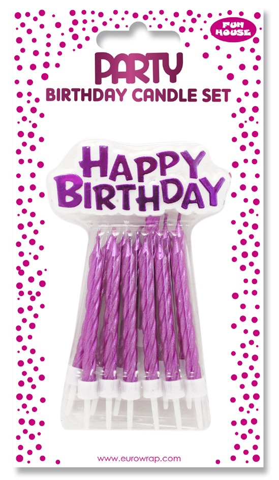 Clairefontaine Geburtstagskerzen 'Happy Birthday', blau