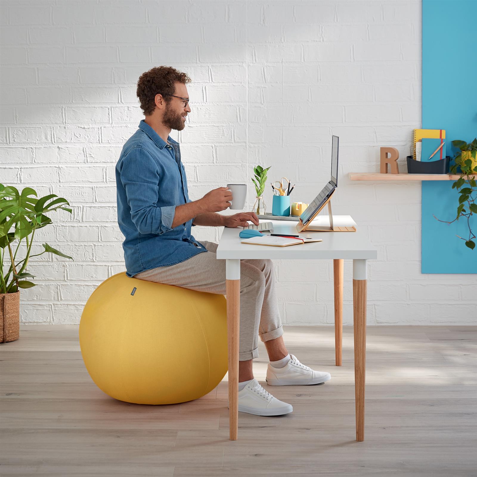 LEITZ-Sitzball Ergo Cosy - Ø 65 cm, gelb