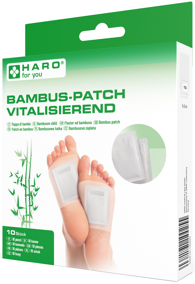 HARO Bambus-Patch, Fußsohlen, 80 x 60 mm, weiß