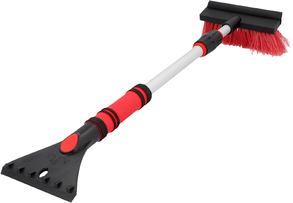NIGRIN Eiskratzer mit Schneebesen, 610 mm, schwarz / rot