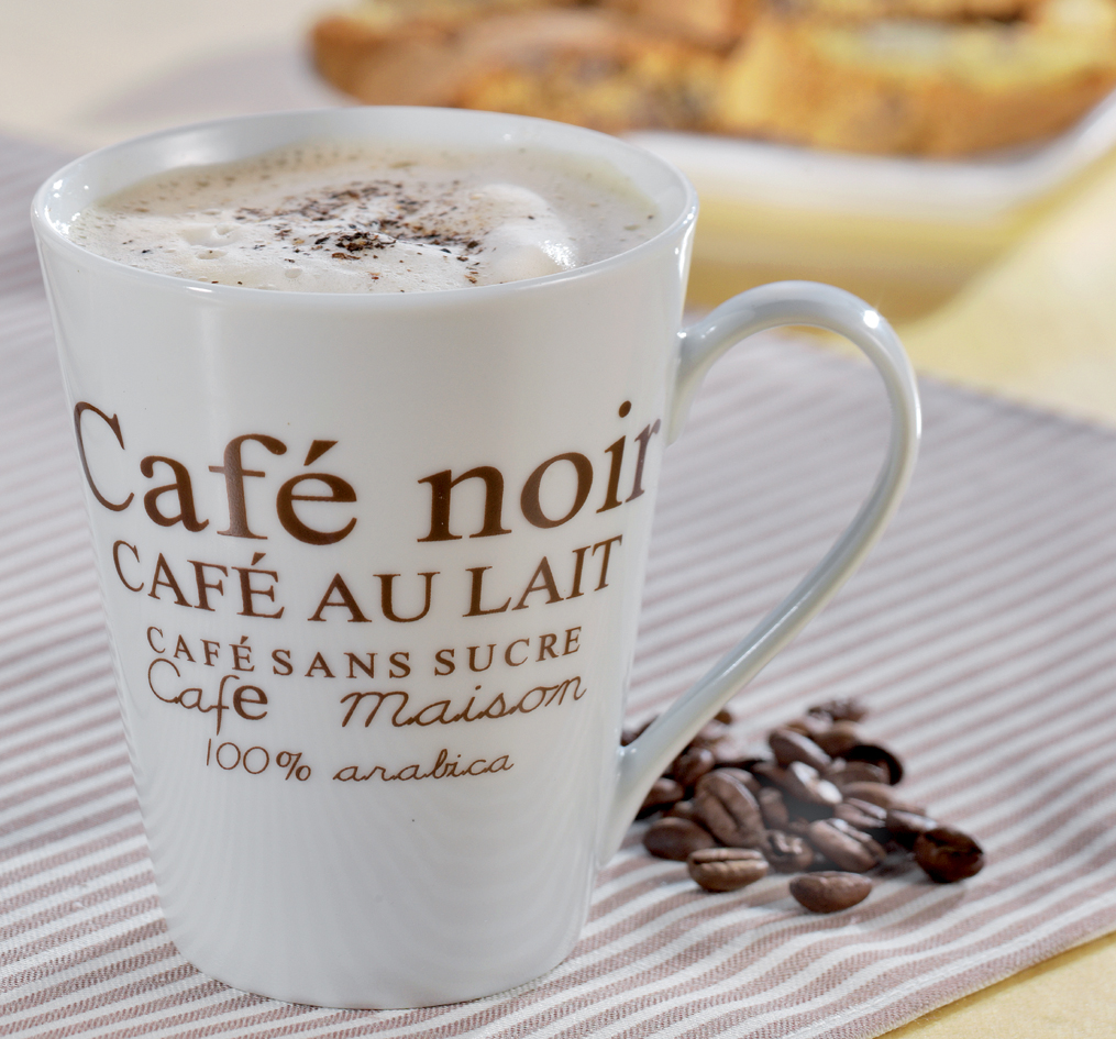 caterado by Esmeyer Kaffeebecher 'Fakt', weiß mit Aufdruck