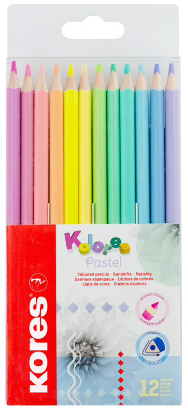 Kores Dreikant-Buntstifte 'Kolores Pastel', 24er Kartonetui