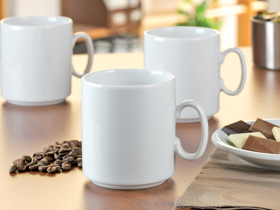 Esmeyer Kaffeebecher 'Diane', 6er Set, weiß