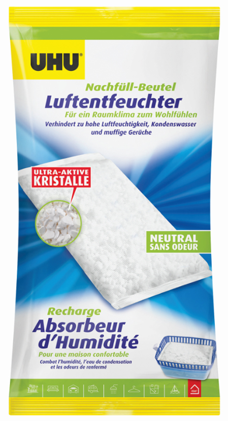 UHU Luftentfeuchter, für Räume bis 45 cbm, 450 g