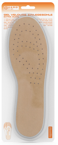 HARO Einlegesohle Gel Velours, Größe: 36-46