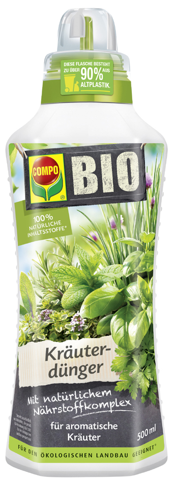 COMPO BIO Kräuterdünger, 500 ml Dosierflasche