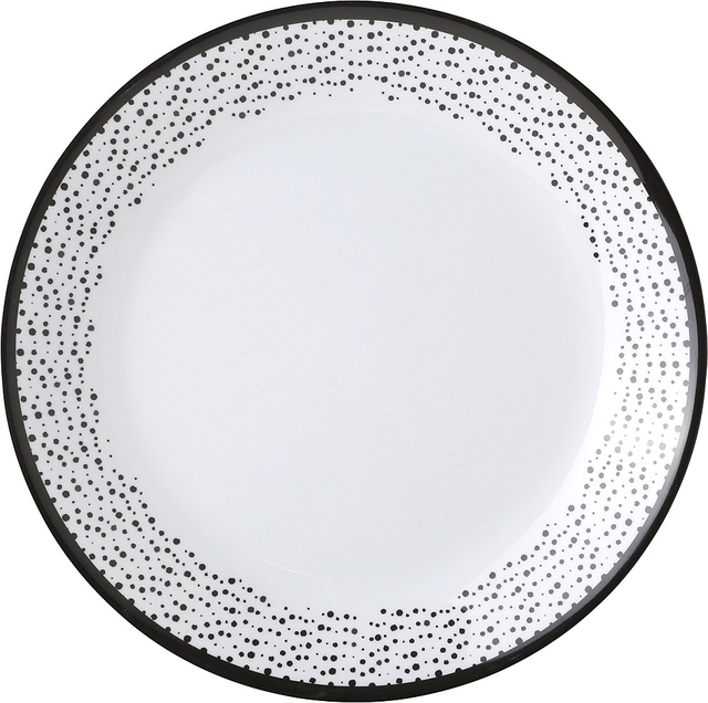 Dessertteller Melamin Brunner Pralin Durchm. 20 cm Farbe weiß / schwarz