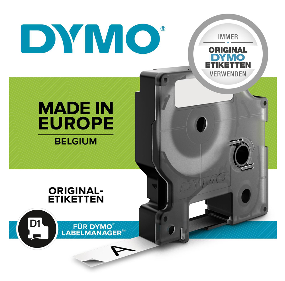 DYMO D1 Schriftbandkassette schwarz/weiß, 19 mm x 5,5 m