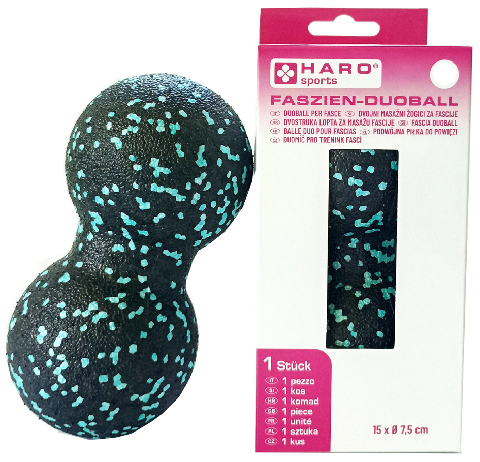 HARO Faszien-Massage-Duoball, schwarz/mint